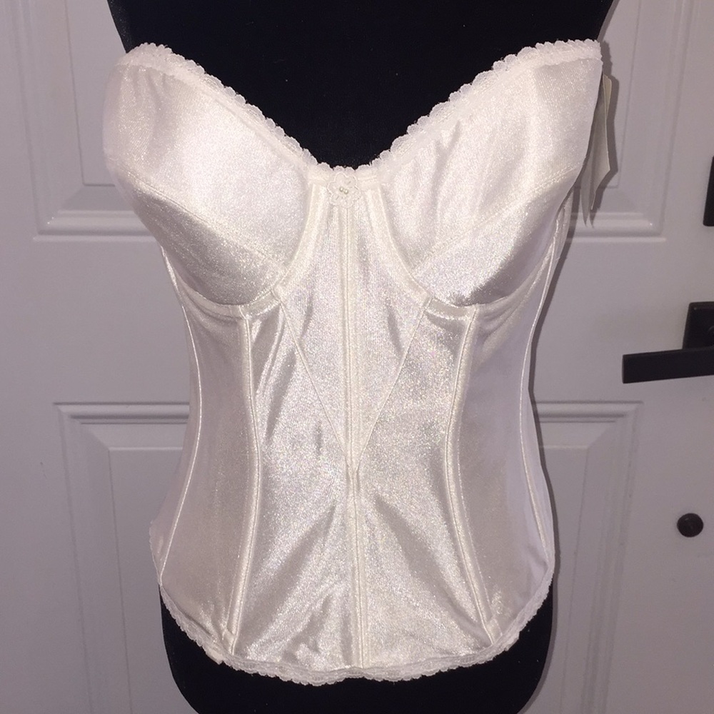 Carnival 424 Full Figure Satin Torsolette Strapless Bra Size 38C
